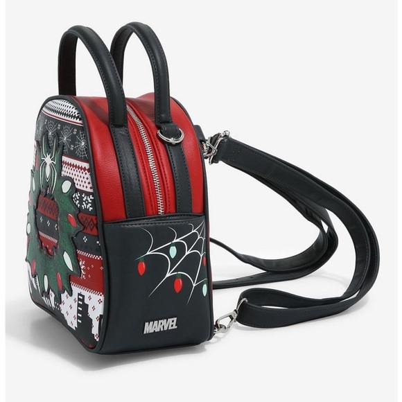 Marvel Spider-Man Christmas Sweater Mini Backpack - BoxLunch Exclusive - Picture 6 of 6